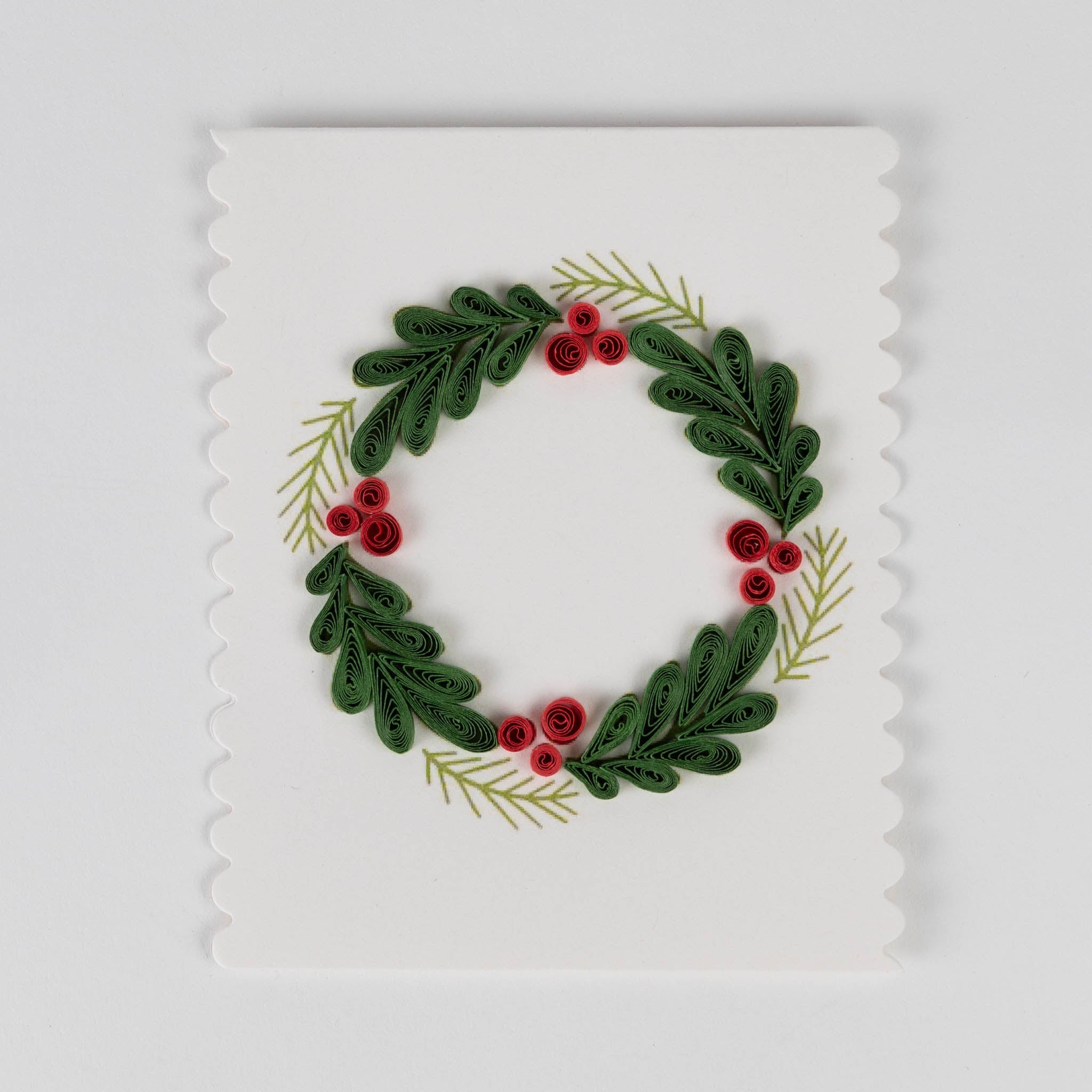 Holiday Wreath Quilled Card - Default Title (5405490)