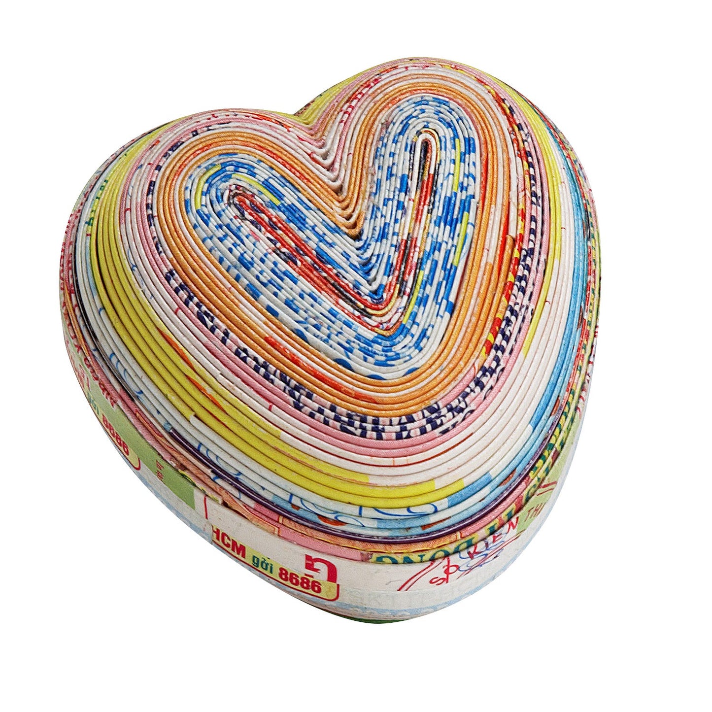Recycled Magazine Heart Box