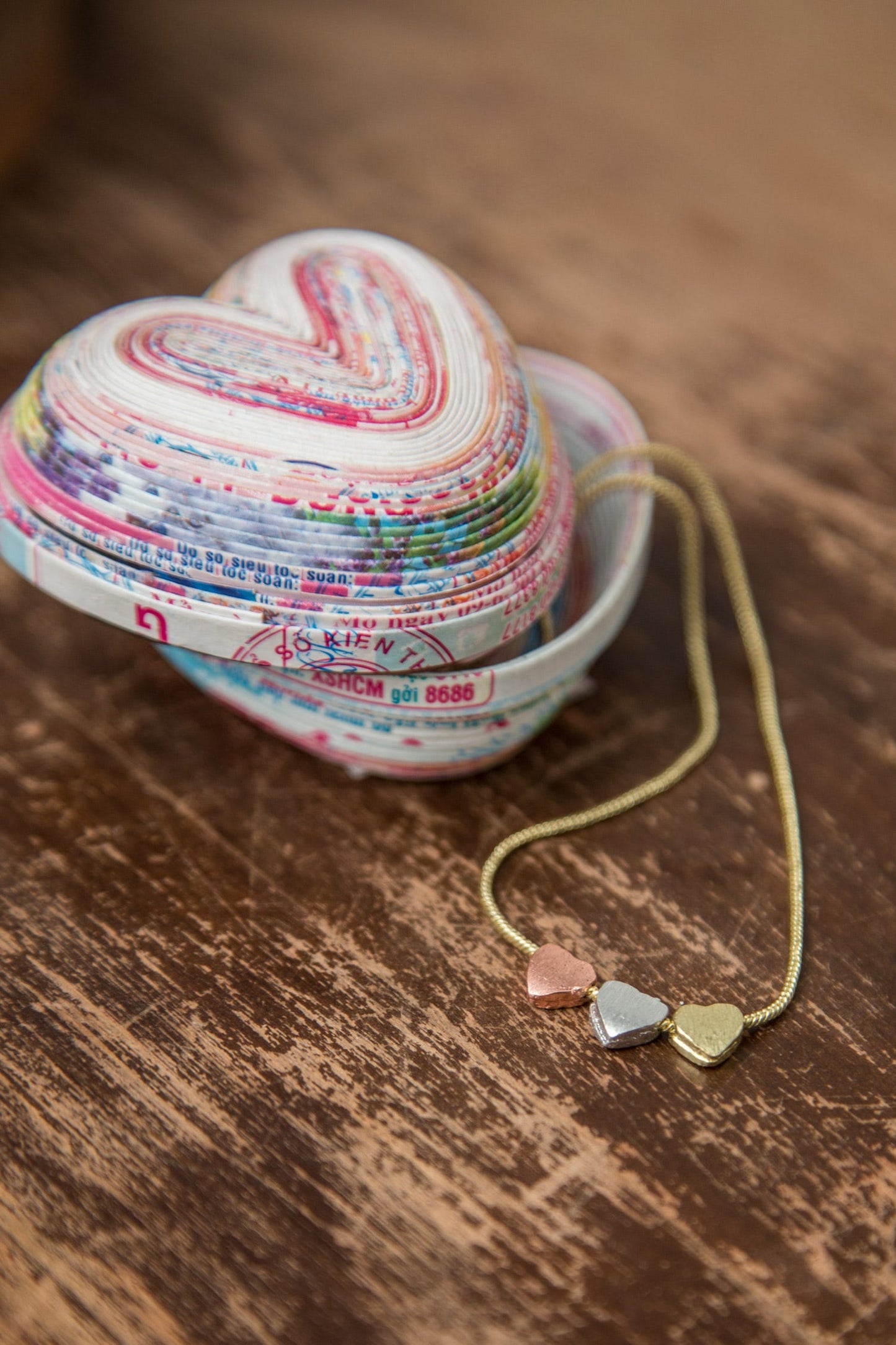 Recycled Magazine Heart Box