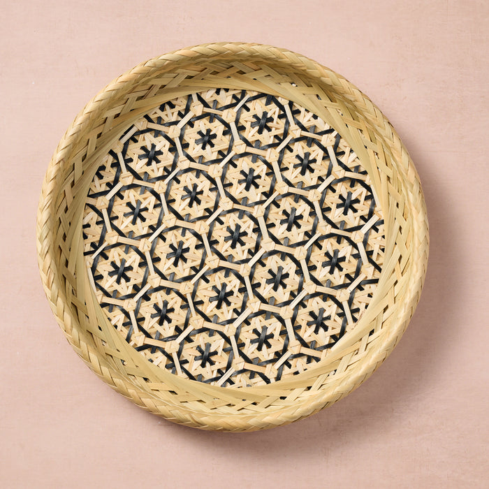 Phu An Bamboo Basket with Black -13.5