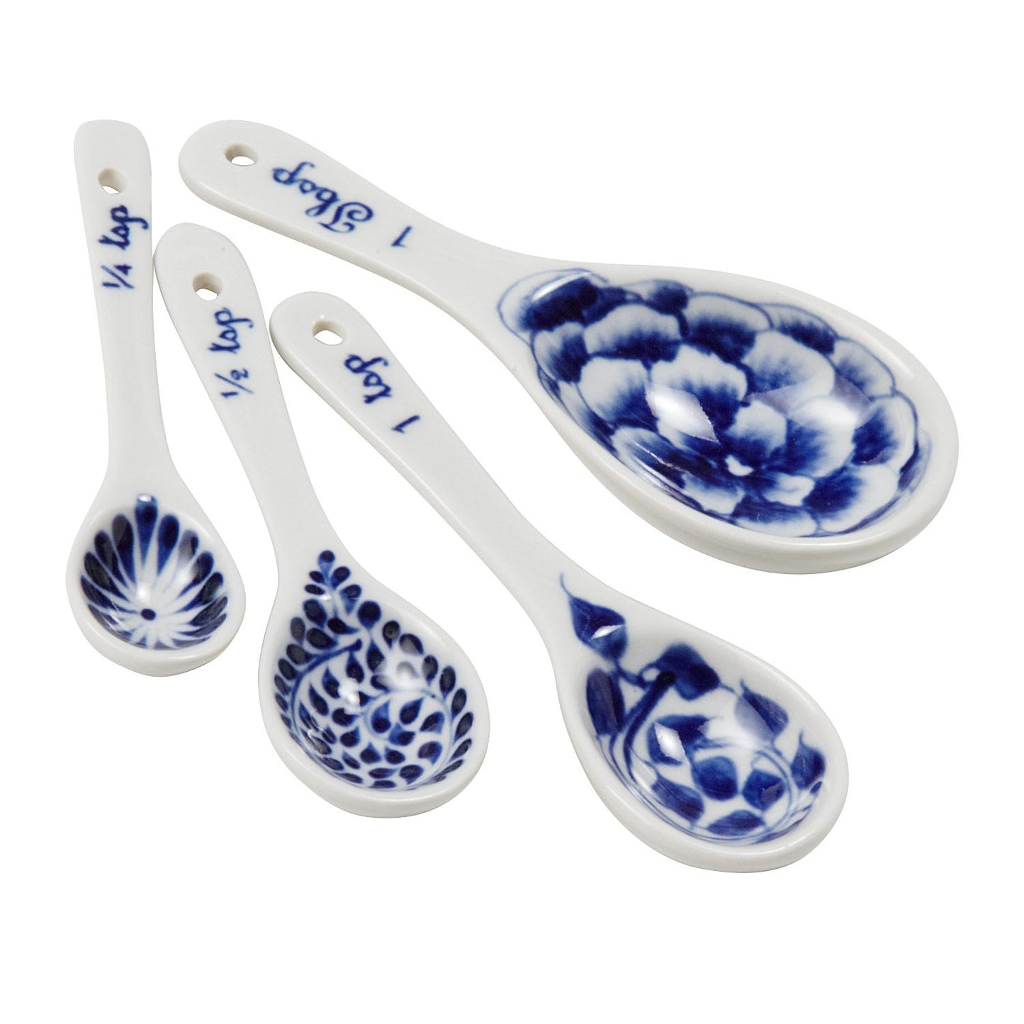 Spoons measuring s/4 cer blu/wht