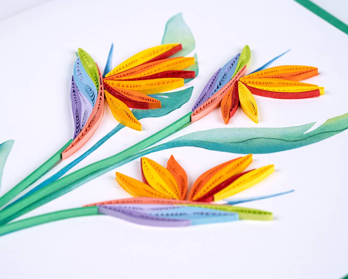Quilled Greeting Card, "Bird of Paradise"