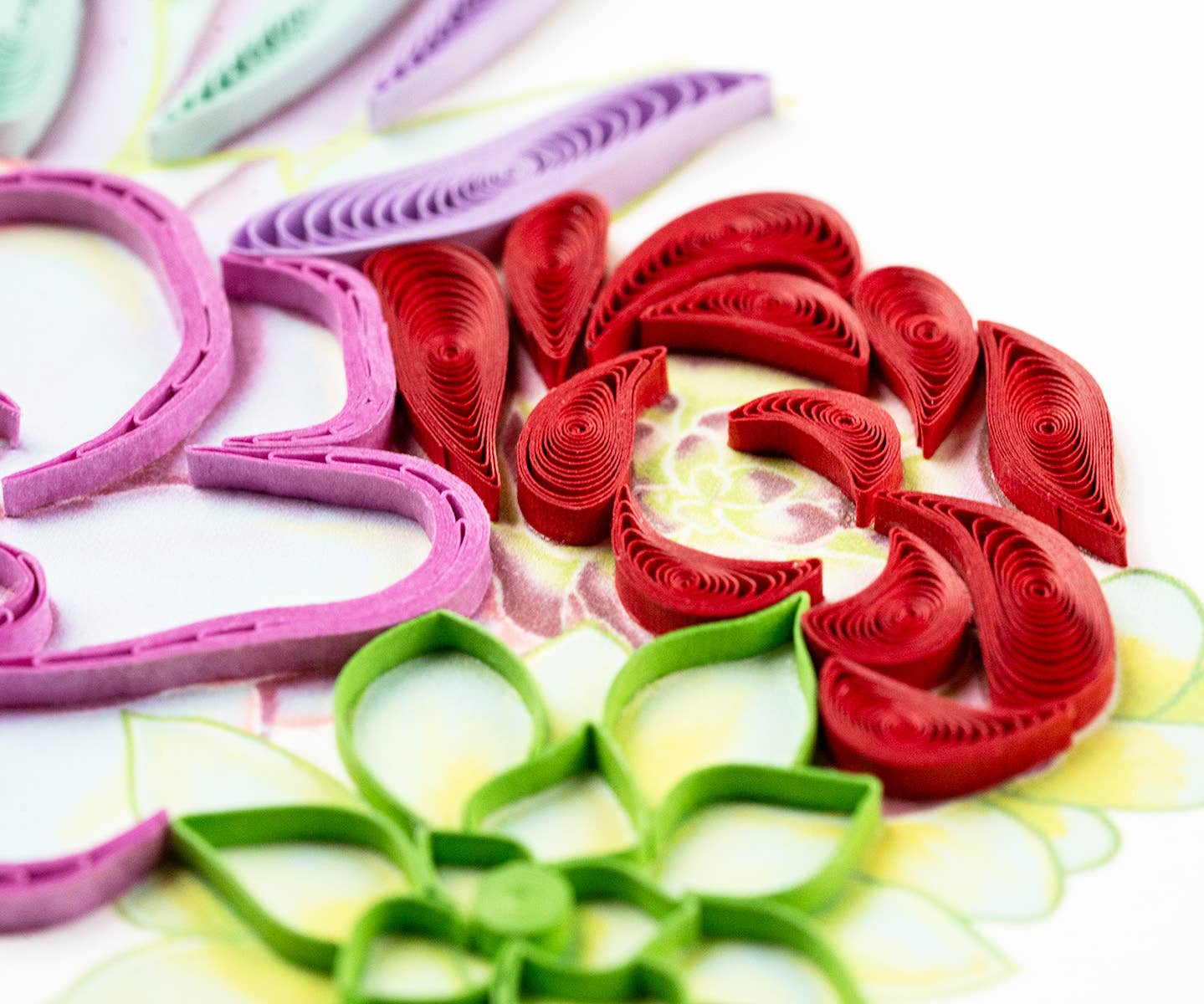 Quilled Greeting Card, "Vibrant Succulents"