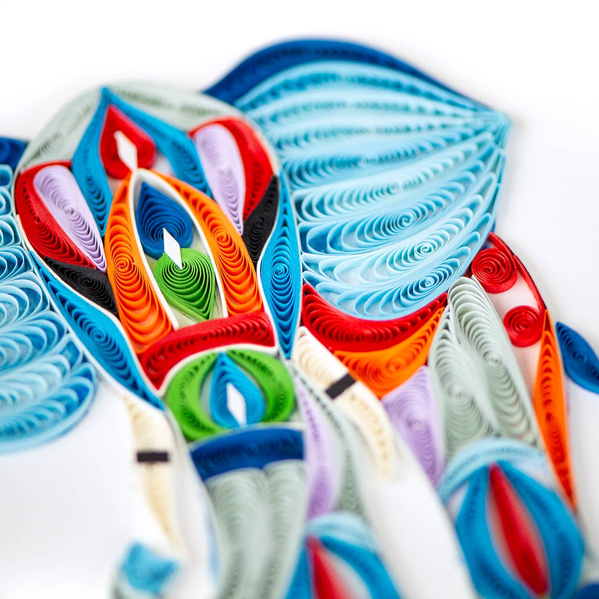 Quilled Greeting Card, "Abstract Elephant"