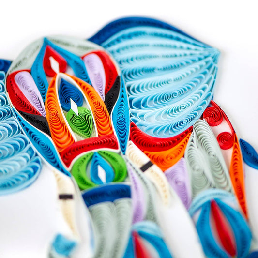 Quilled Greeting Card, "Abstract Elephant"