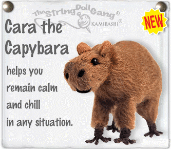 Keychain String Doll, "Cara the Capybara"