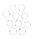 Dhera Assorted Semi-Precious Stone Rings Silver Tone^