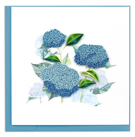 Quilled Greeting Card, "Wild Hydrangeas"