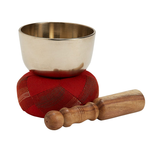 Singing bowl w/stick/bag/pillow 3D red/rust