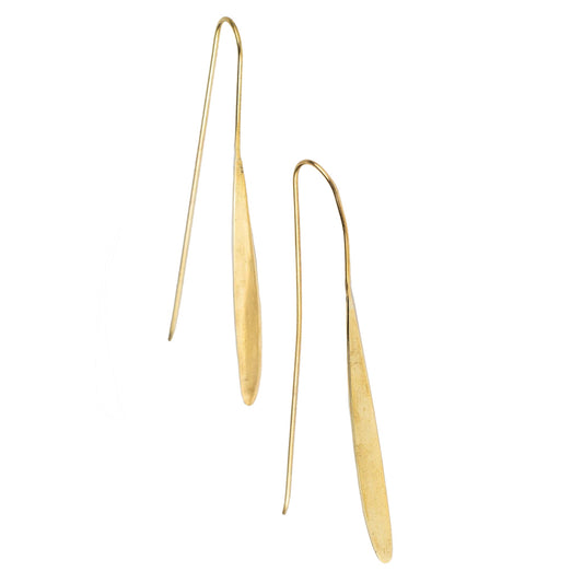 Earrings elongated oval drop pull thru br 2.5L br