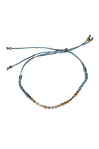 Bracelet ANGEL Morse code w/card blue/cppr/silv