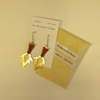 Earrings fire spear brass/nylon 2.5L br/rust