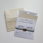 Bracelet affirmation ENOUGH M/2 br/nylon adj green