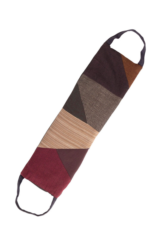 Neck wrap patchwork cotton/flax 16Lx6W asst