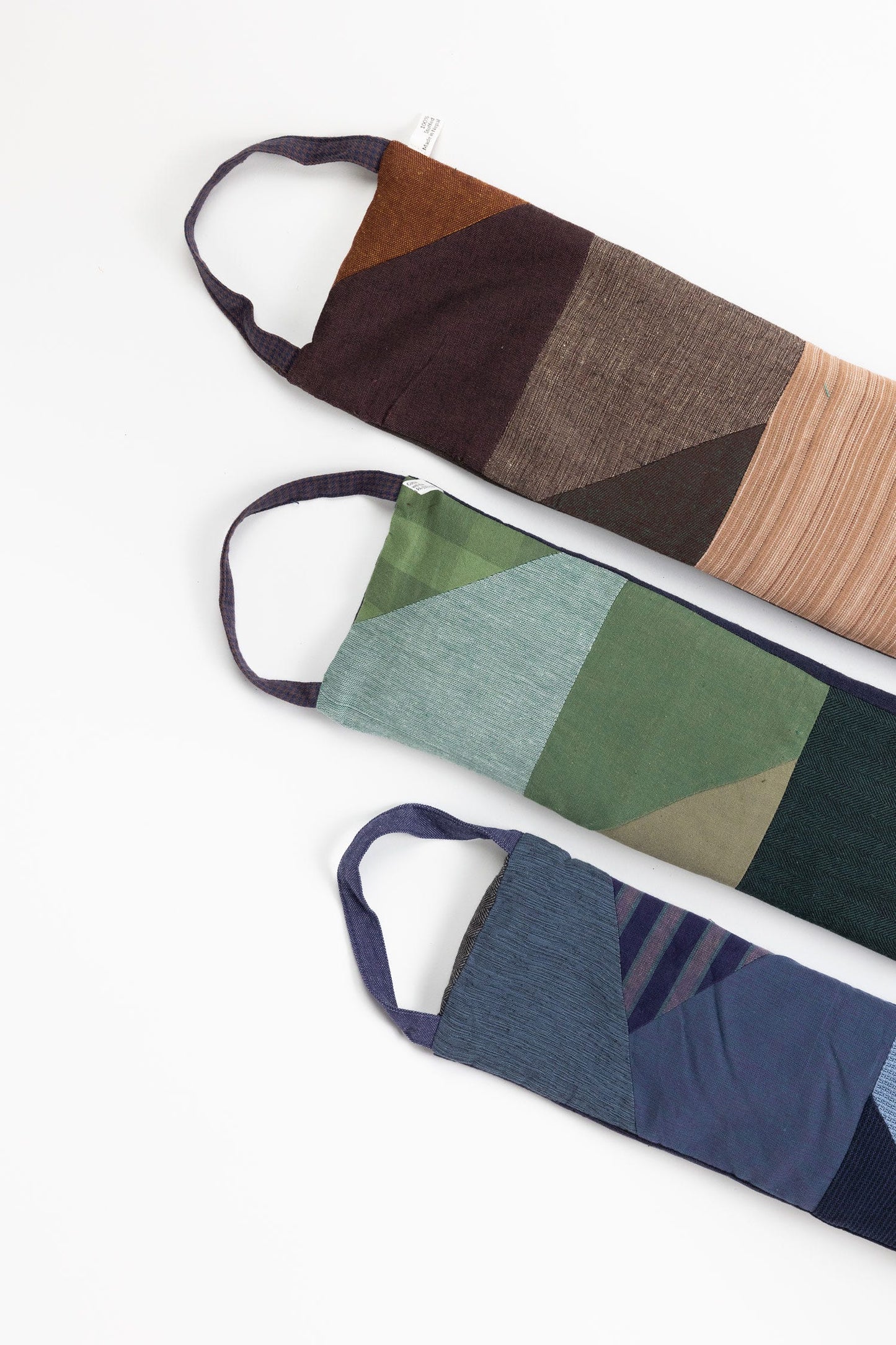 Neck wrap patchwork cotton/flax 16Lx6W asst