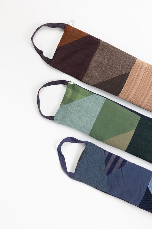 Neck wrap patchwork cotton/flax 16Lx6W asst