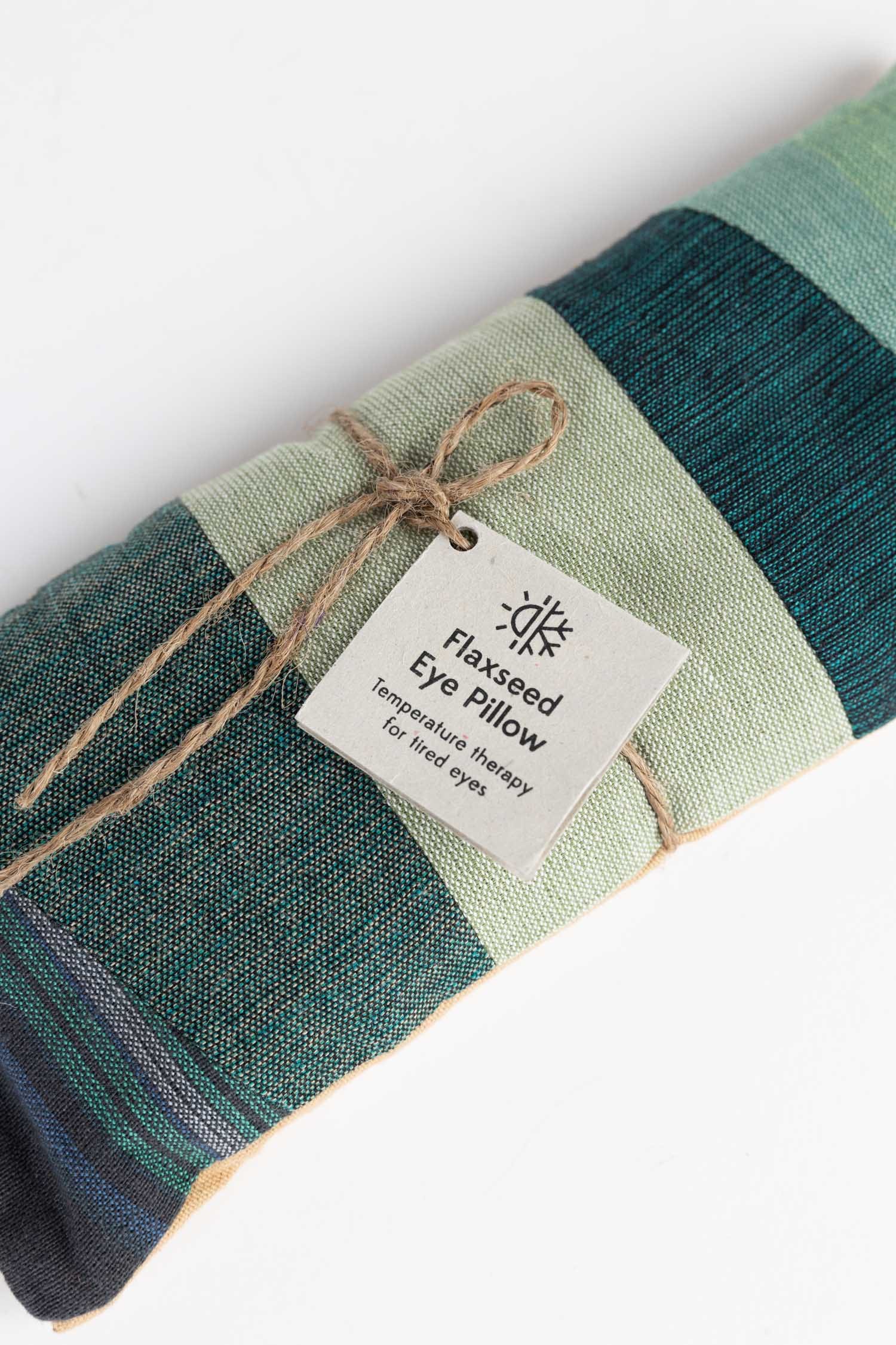Eye pillow patchwork cotton/flax 9Lx4W asst