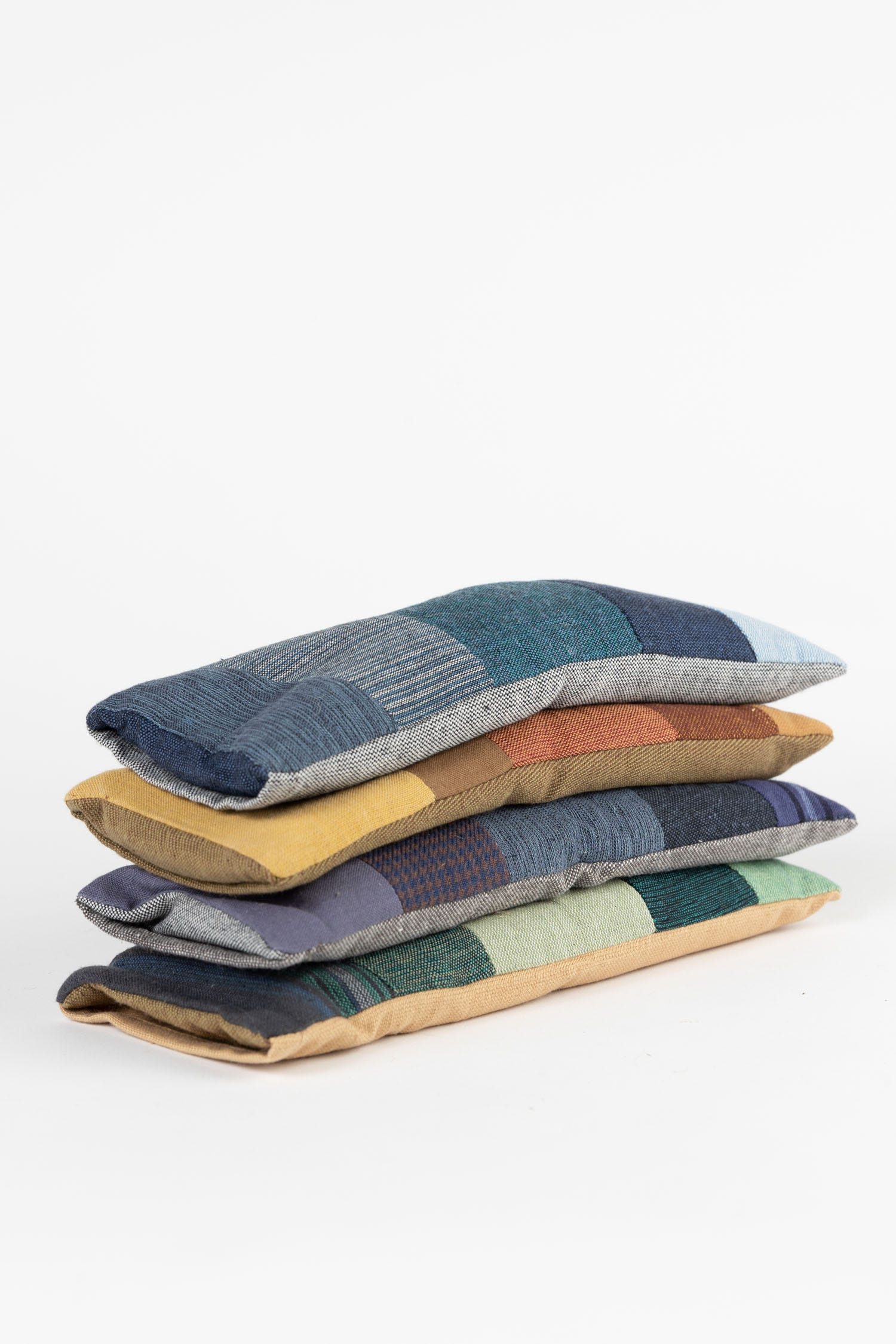 Eye pillow patchwork cotton/flax 9Lx4W asst