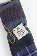 Eye pillow patchwork cotton/flax 9Lx4W asst