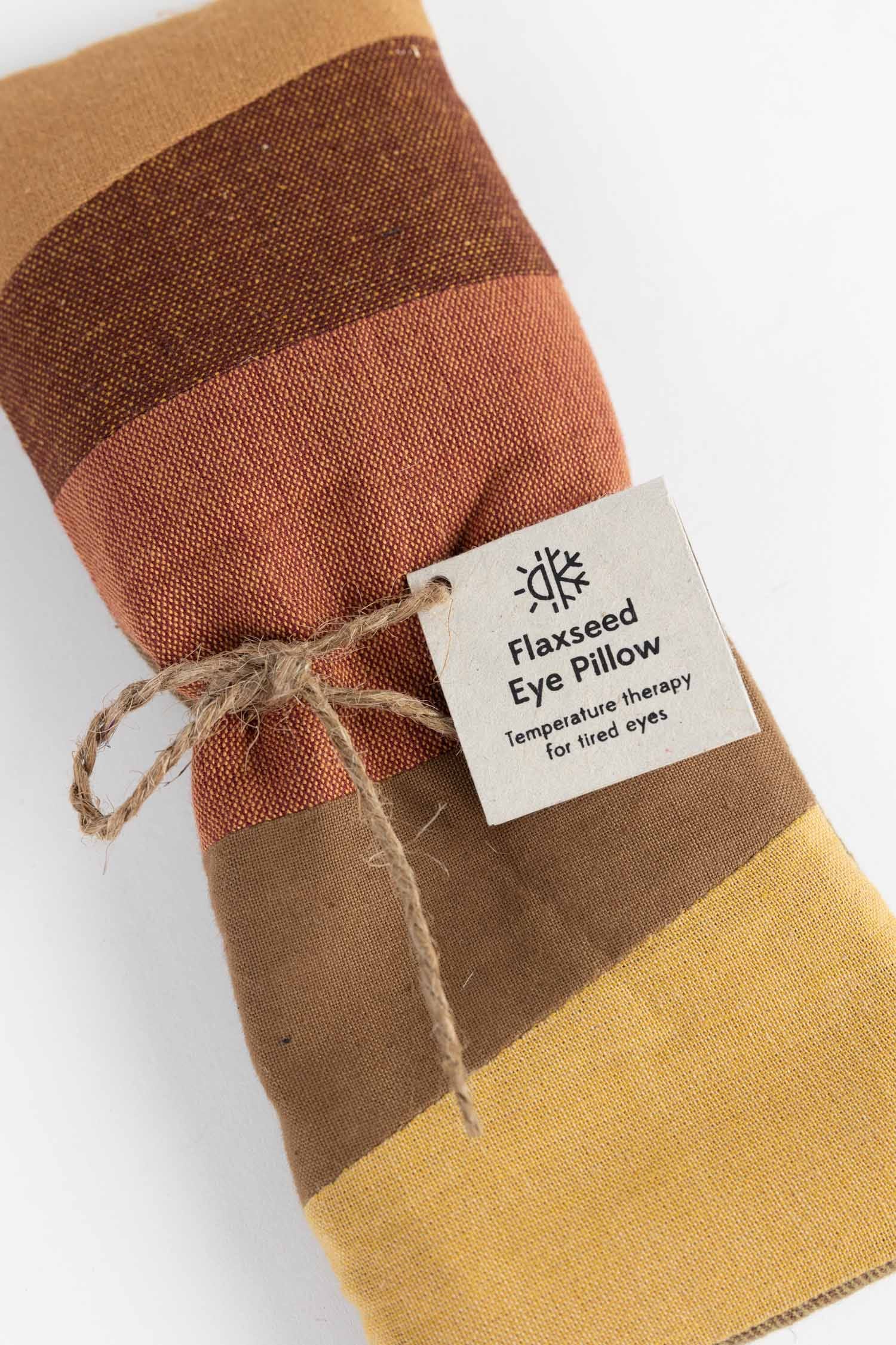 Eye pillow patchwork cotton/flax 9Lx4W asst