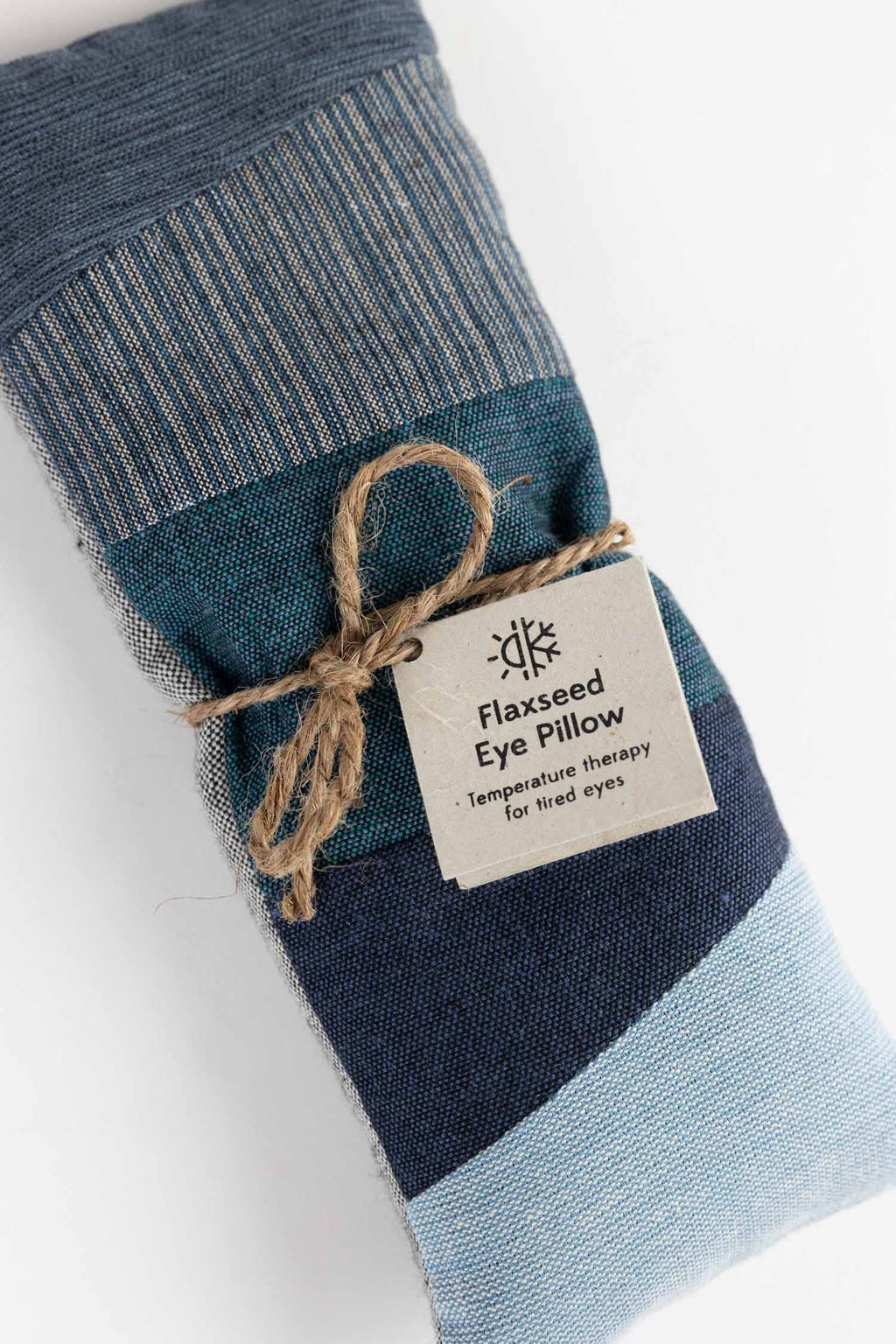 Eye pillow patchwork cotton/flax 9Lx4W asst