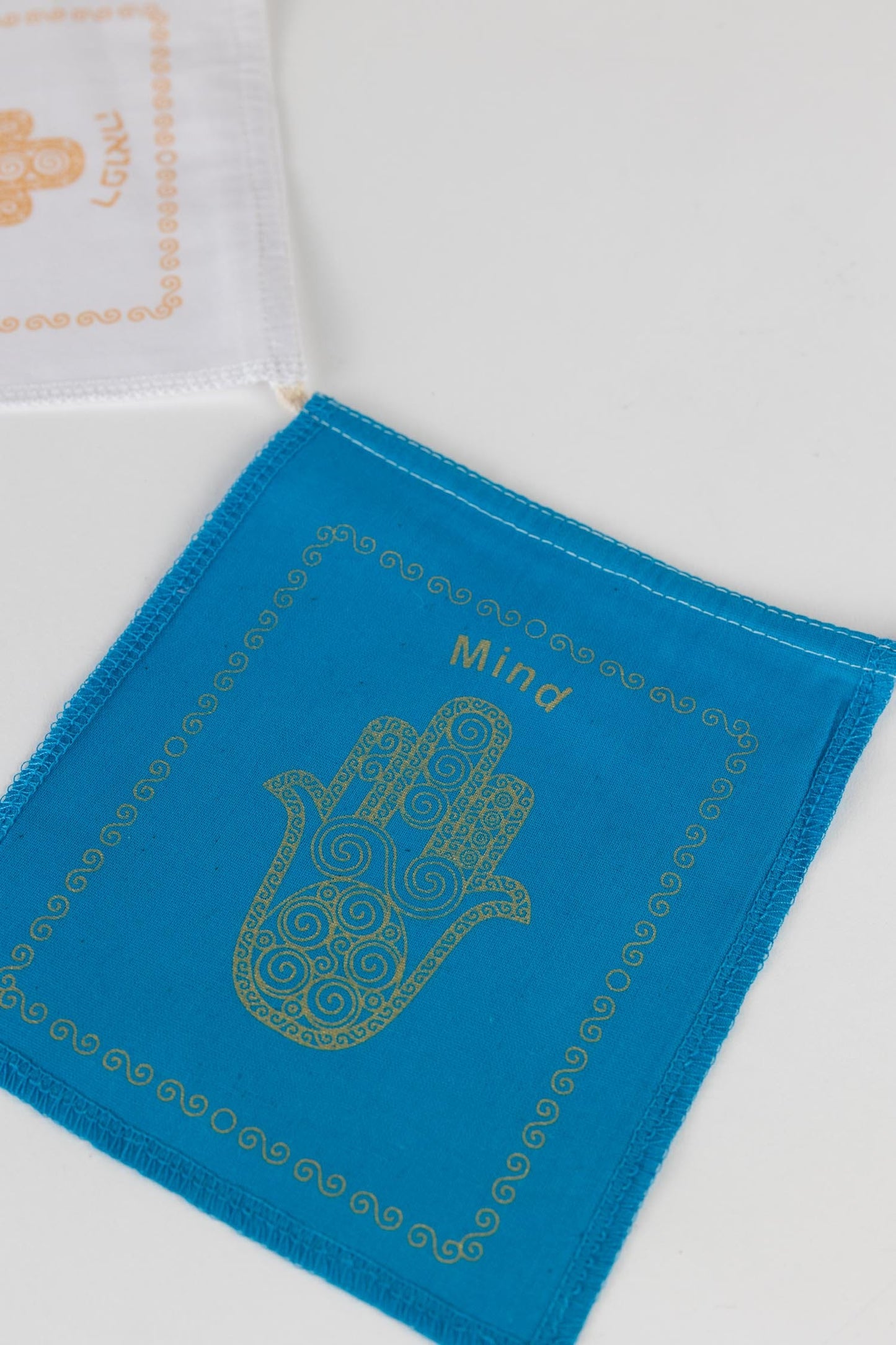 Garland Jewish healing flags cttn 62L prpl/trq/wht