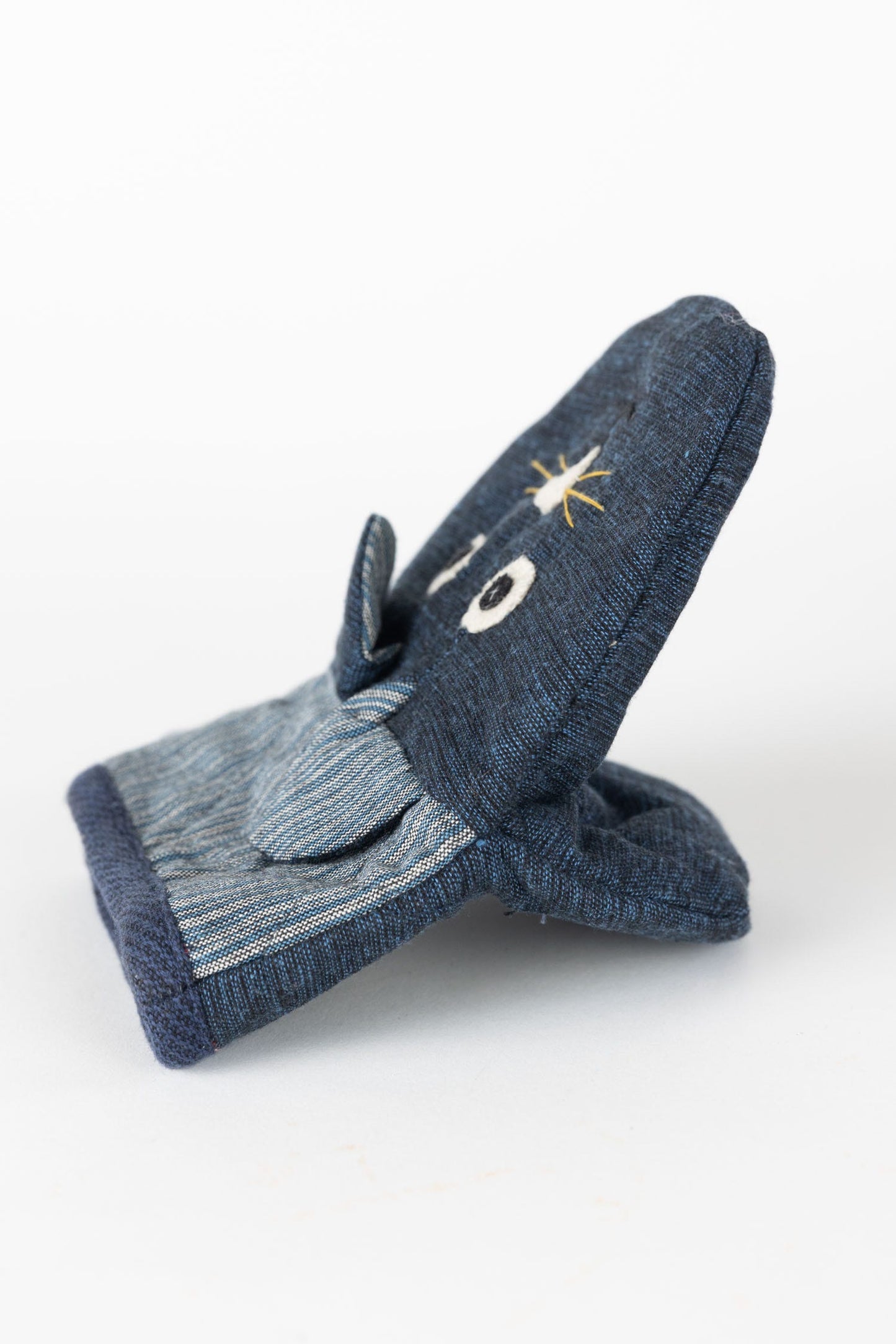 Mitts cats f/oven S/2 cotton 7Lx5.5W blue/asst