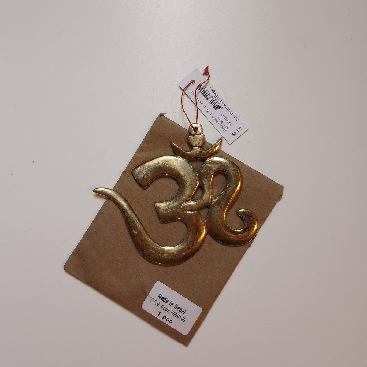 Ornament OM symbol brass 3.5D brass