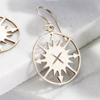 "Lazimpat" Compass Sun Earrings