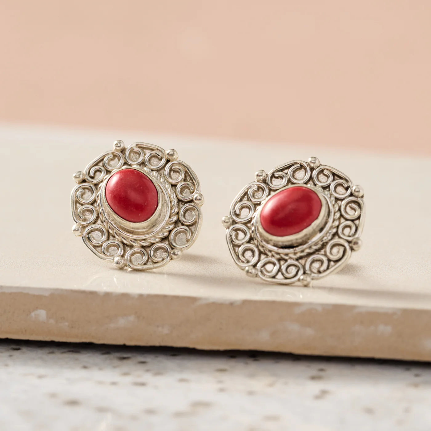 "Rani Redstone" Earrings