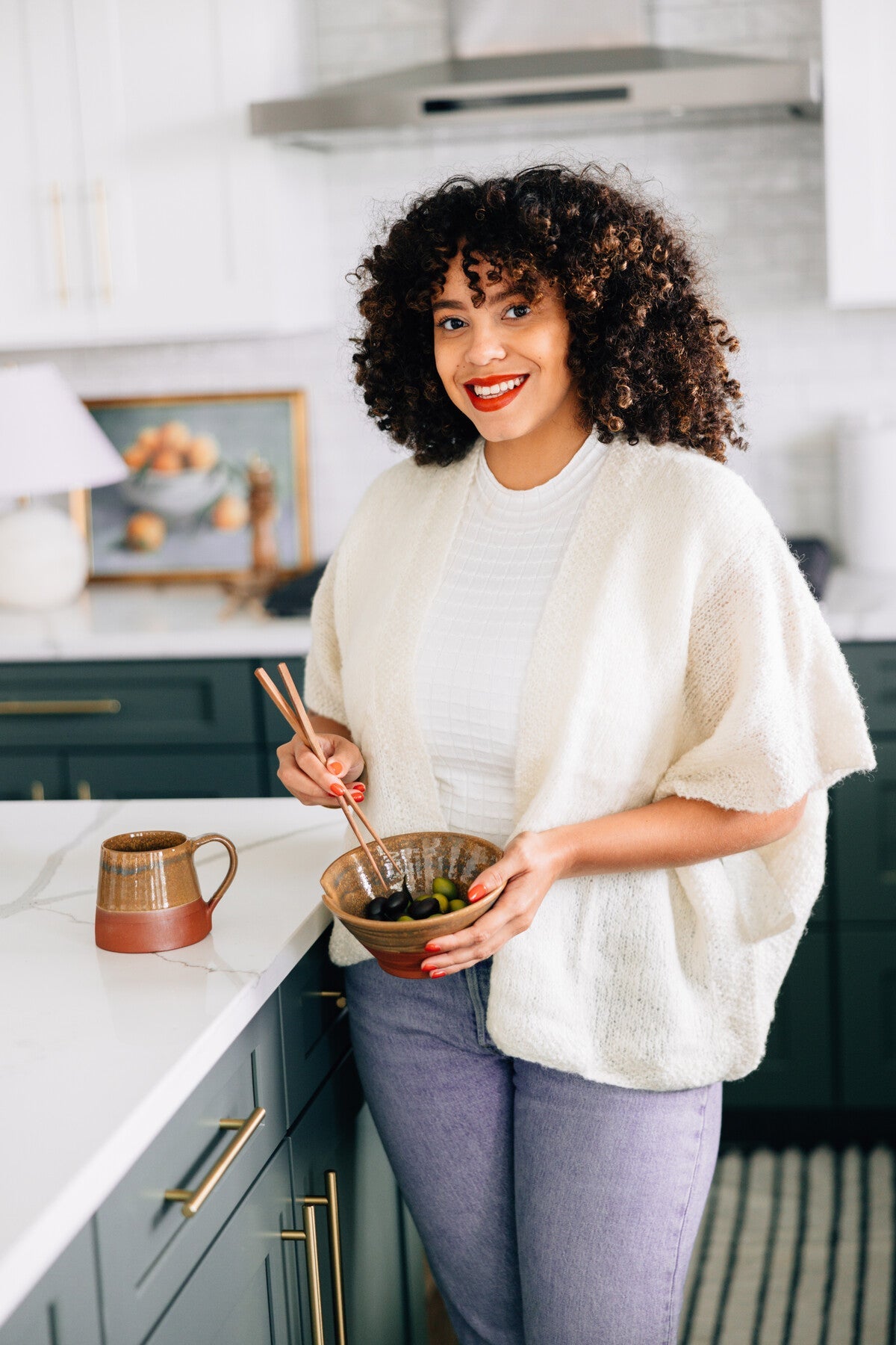 Mug nat w/ombre f/12oz ceramic 4D beige/blu