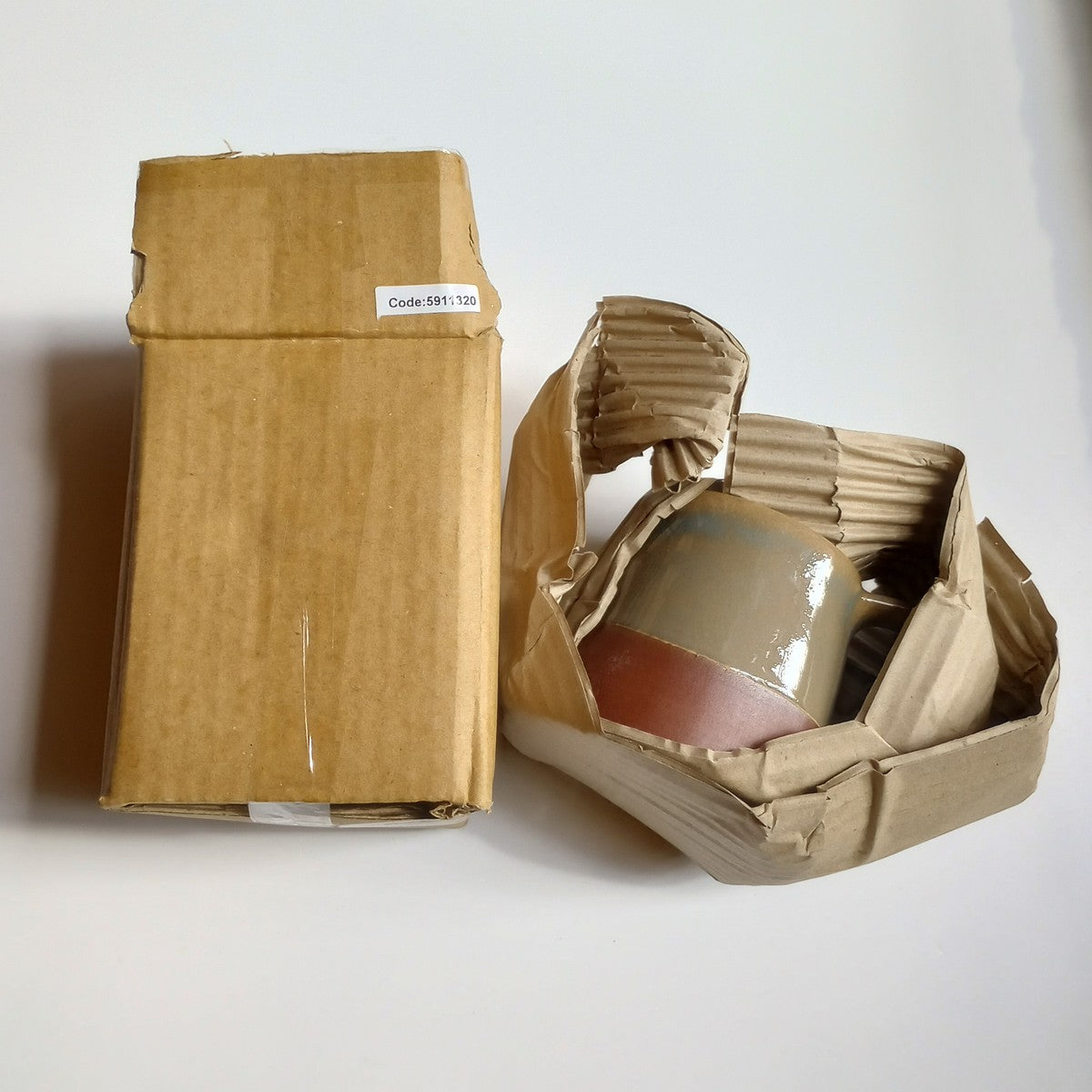 Mug nat w/ombre f/12oz ceramic 4D beige/blu