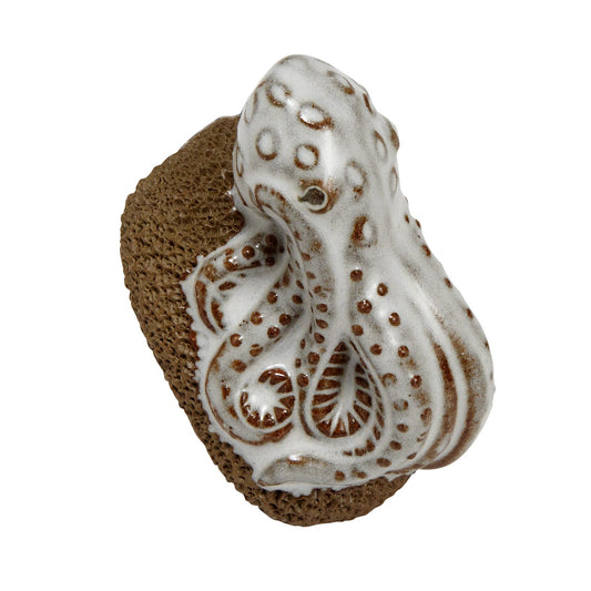 Foot scrubber octopus M/3 brown/cream