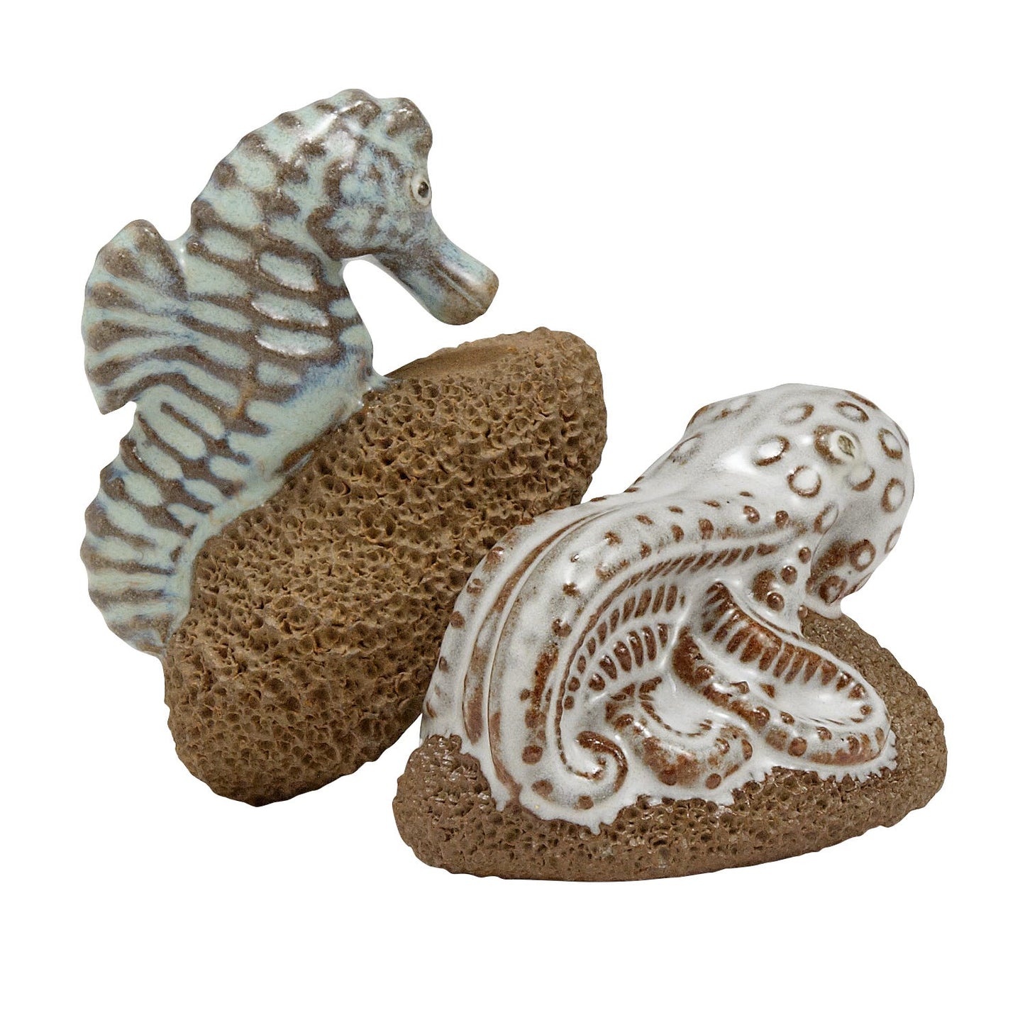 Foot scrubber seahorse M/3 brown/cream