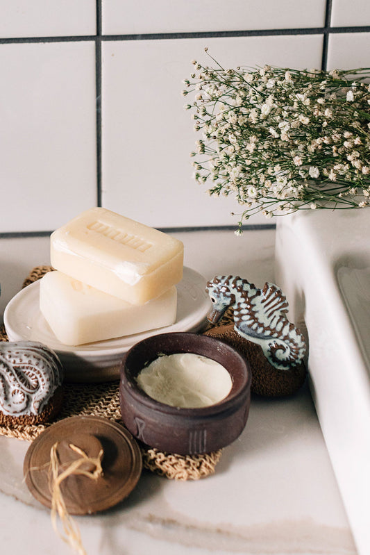 Foot scrubber seahorse M/3 brown/cream