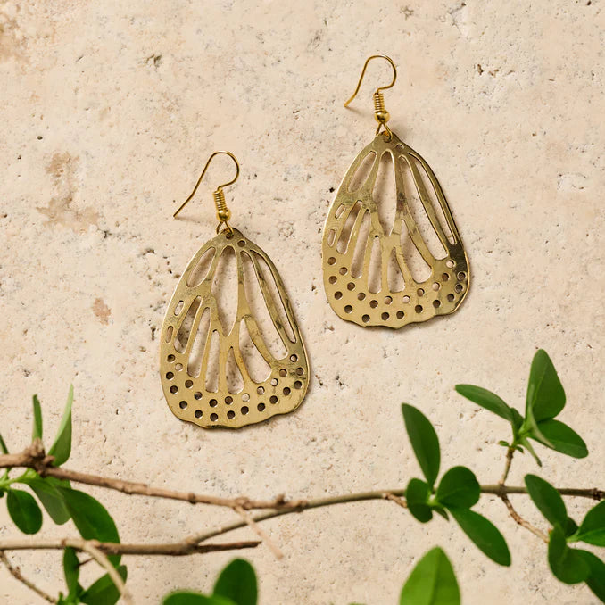 "Hava Butterfly Wing" Dangle Earrings