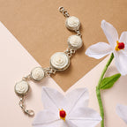 Bagaica Rose Carved Bone Bracelet