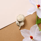 Bagaica Rose Carved Bone Pin