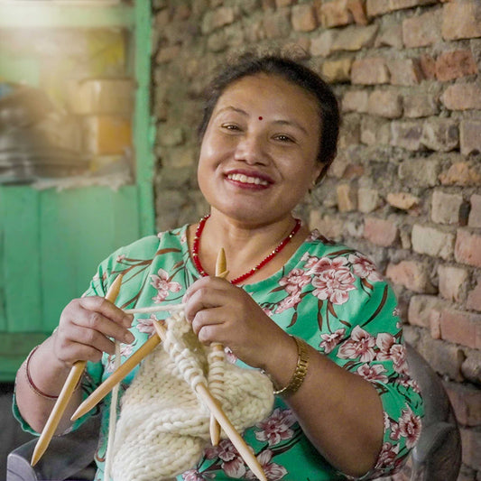 Hat cable knit w/pompom wl/banana fiber 9Dx9H sage