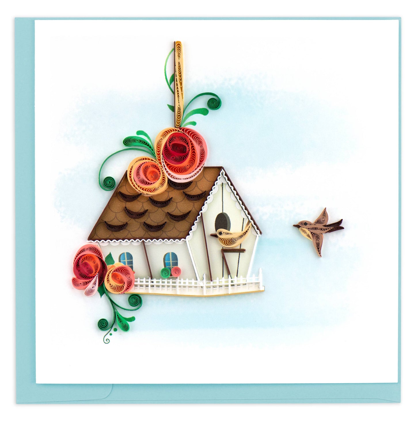 Quilled Greeting Card, "Birdhouse"