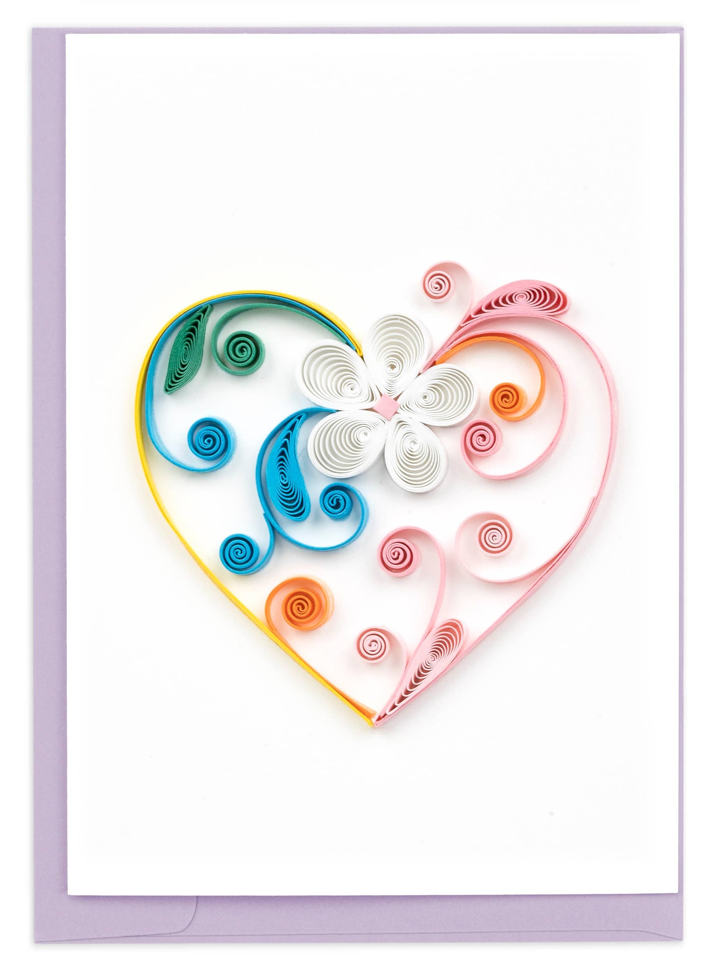 Quilled Gift Enclosure, "Rainbow Heart"