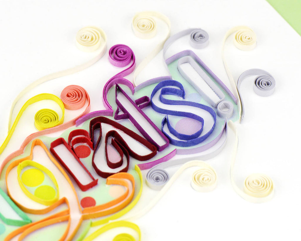 Quilled Greeting Card, "Congrats"