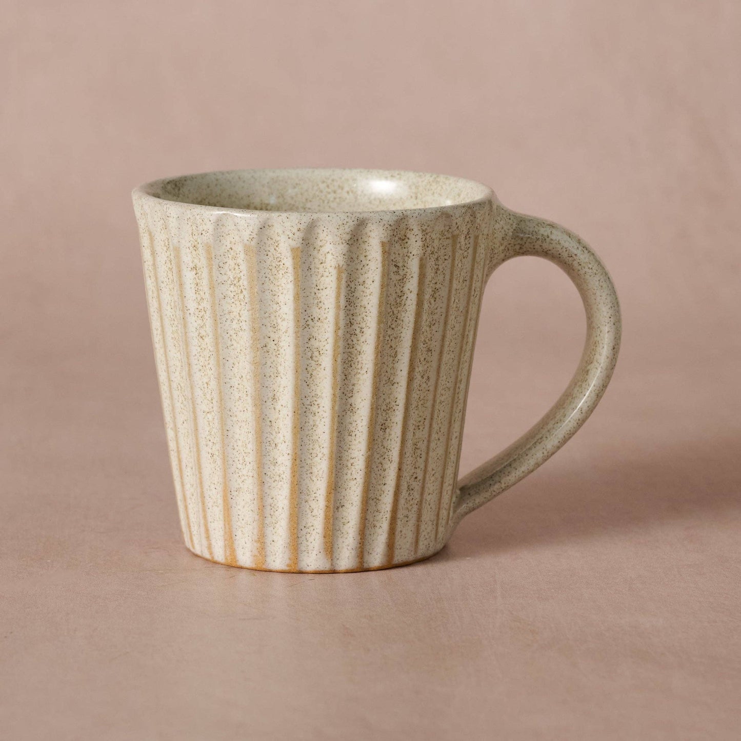 Sundara Fluted Ceramic Mug - Oatmeal