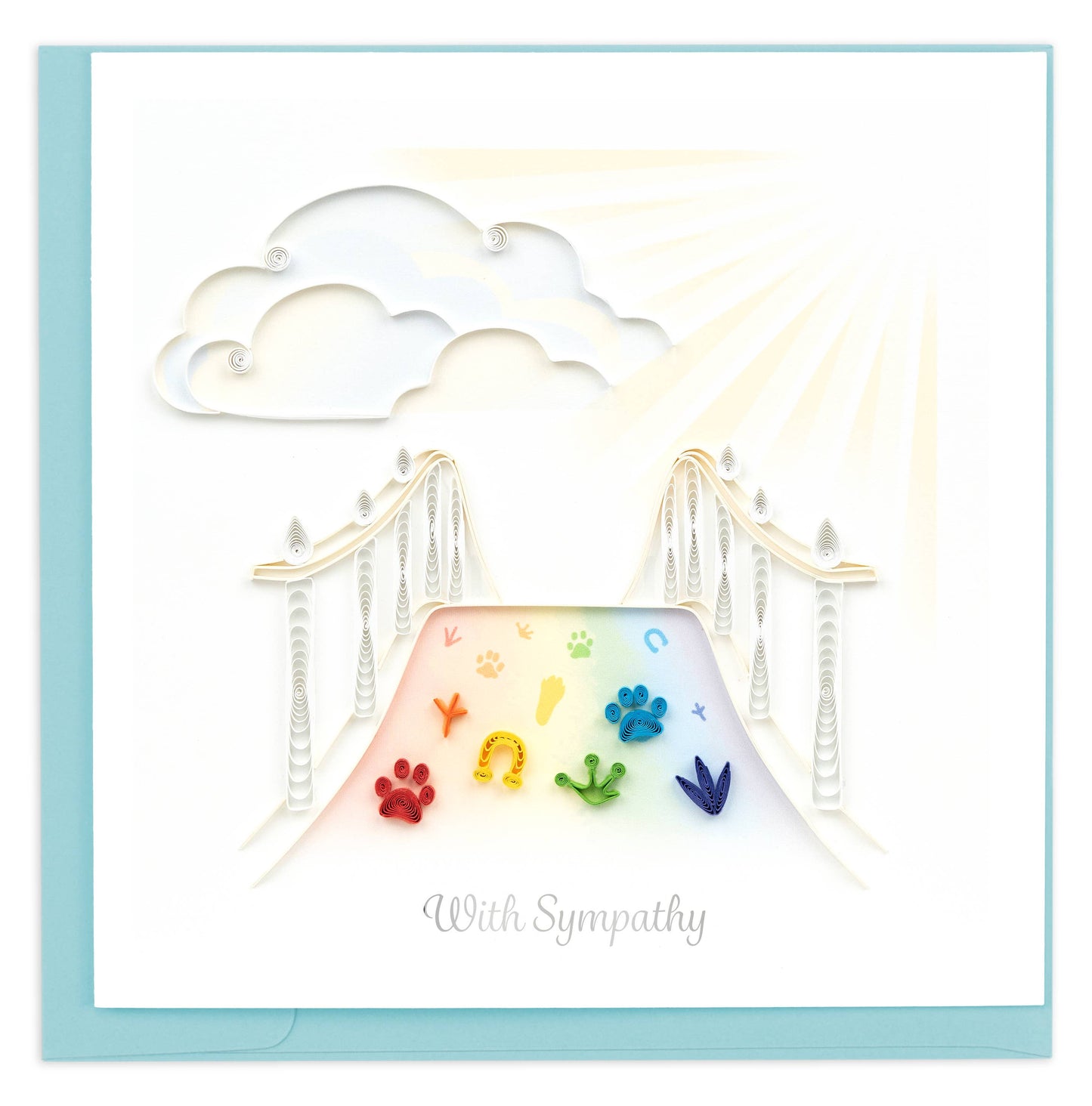 Quilled Greeting Card, "Rainbow Bridge"