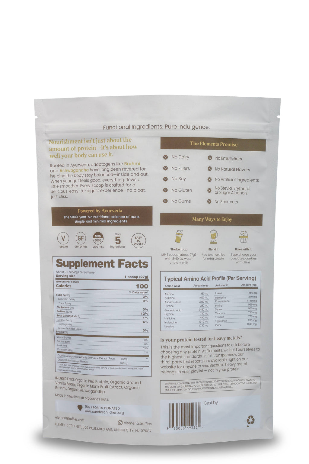 Vanilla Plant Based Protein Powder
