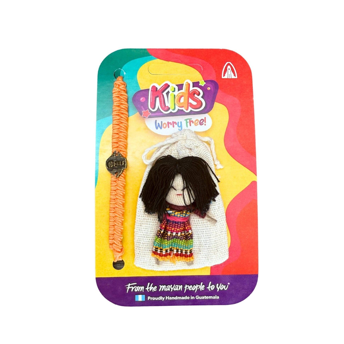 Worry Doll with Woven Cotton Bracelet^