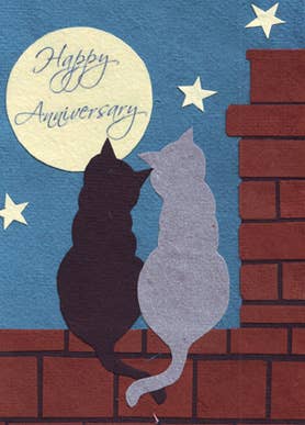 Recycled Paper Cards, "Anniversary Cats"