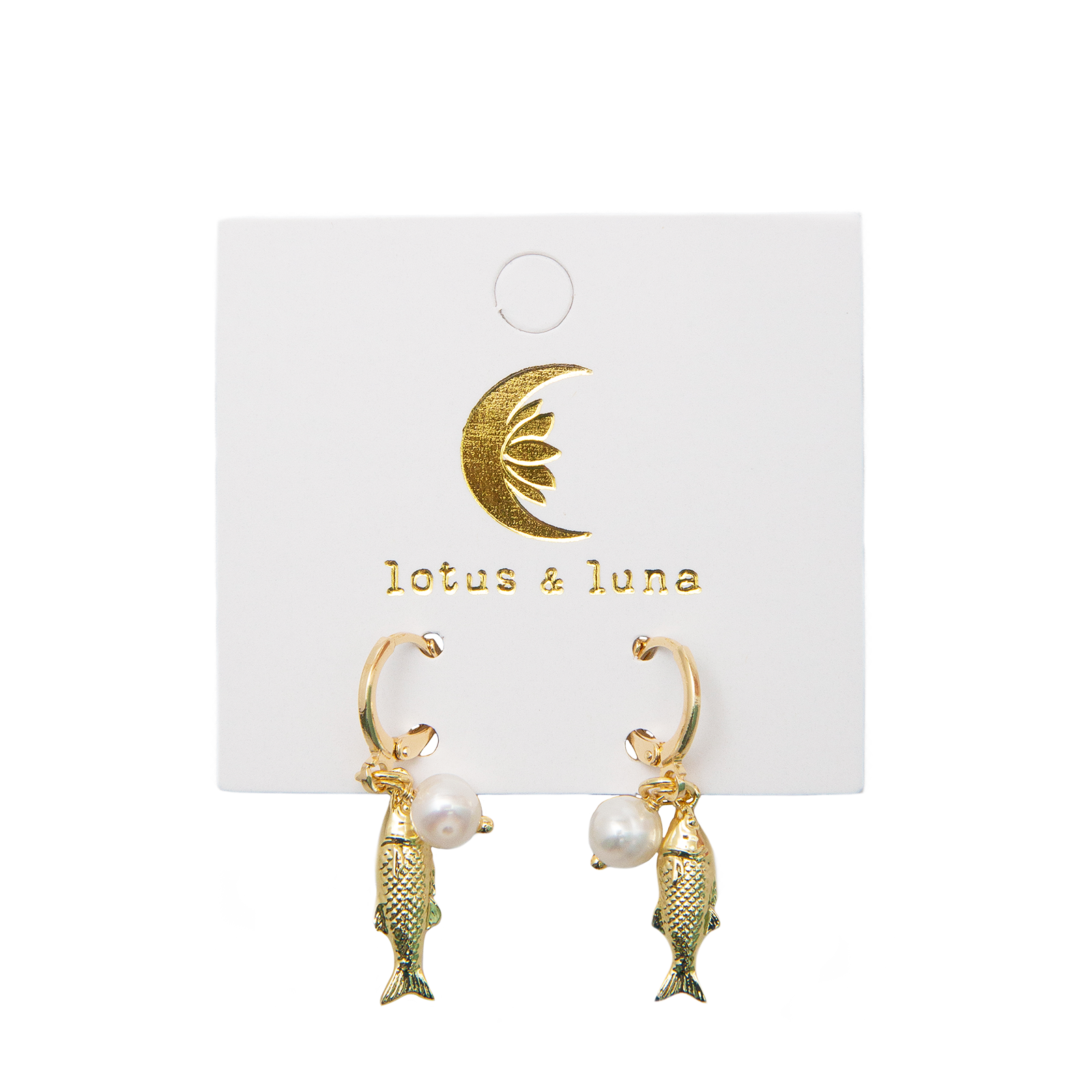 14K Gold Plated "Keep Swimming" Earrings