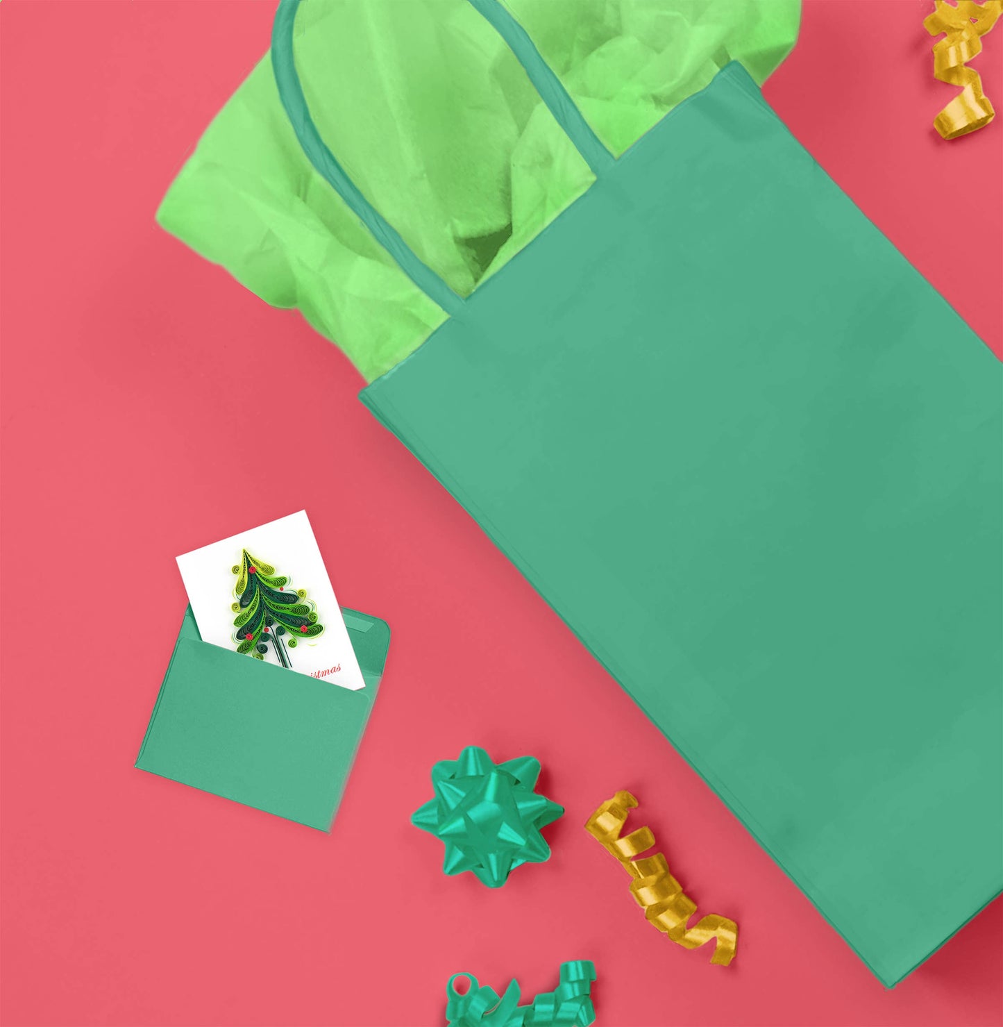 Quilled Gift Enclosure, "Christmas Tree"