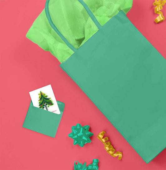 Quilled Gift Enclosure, "Christmas Tree"